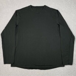 Lululemon Men's Size XL (Estimated) Black Long Sleeve Gym Workout Athletic Shirt